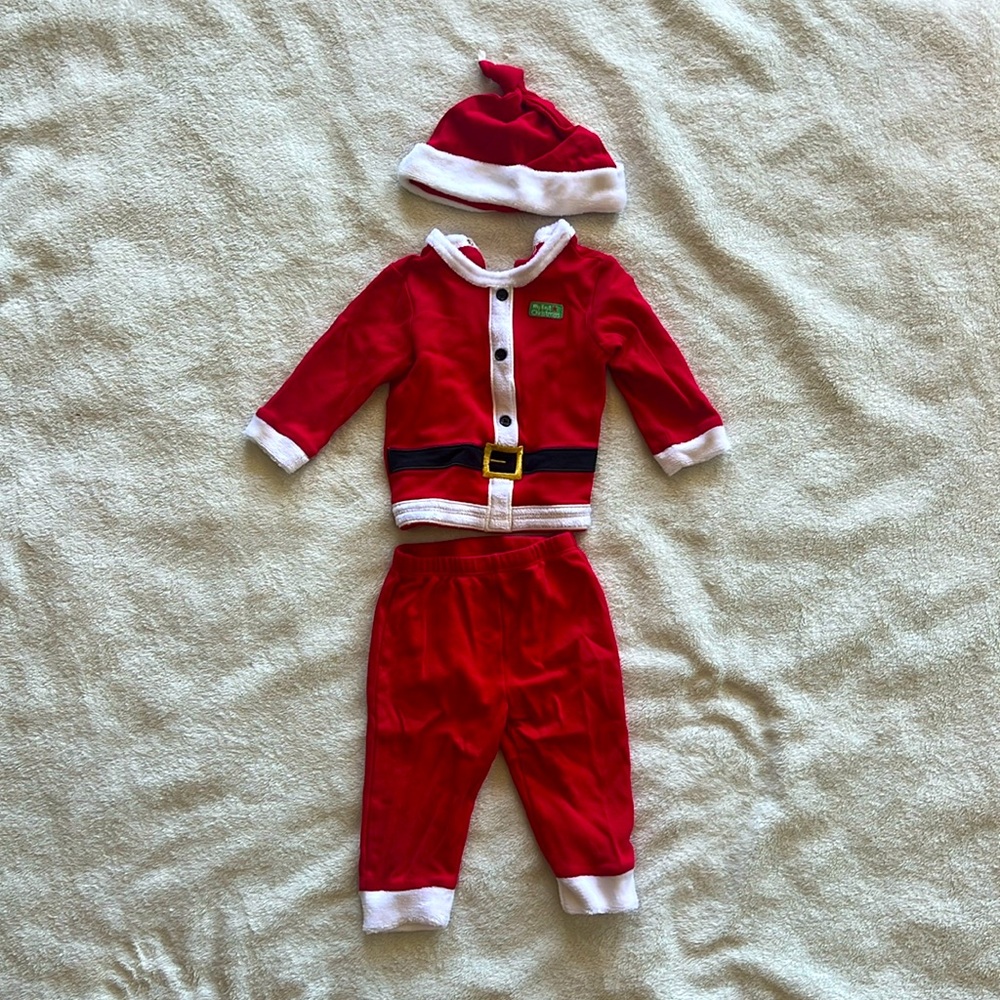 My First Christmas baby Santa Claus outfit with hat size 12 month